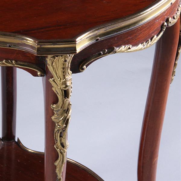 Grote foto franse lampetafel gueridon ca 1900 met geschulpt blad in mahonie met brons no.222155 antiek en kunst stoelen en banken