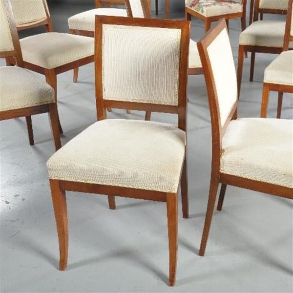 Grote foto antieke stoelen stel van 14 strakke mahonie eetkamerstoelen stoelen ca. 1880 incl bekleding naar w antiek en kunst stoelen en banken