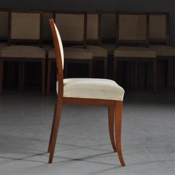 Grote foto antieke stoelen stel van 14 strakke mahonie eetkamerstoelen stoelen ca. 1880 incl bekleding naar w antiek en kunst stoelen en banken