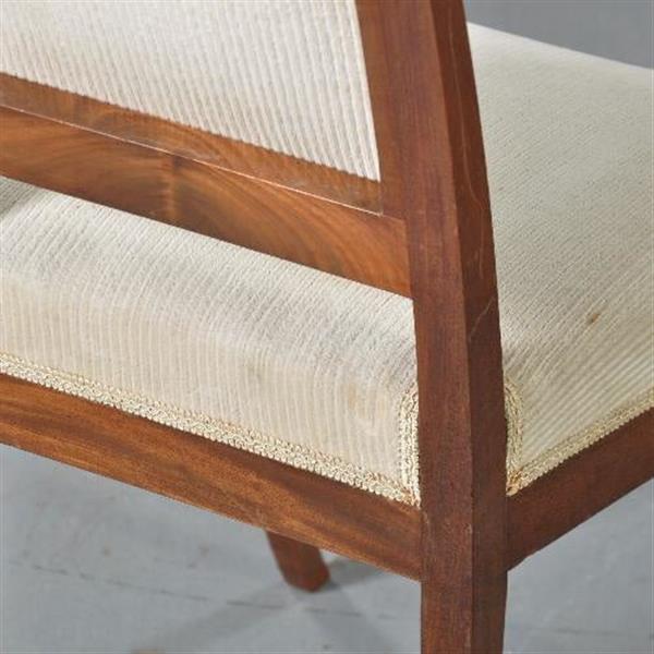 Grote foto antieke stoelen stel van 14 strakke mahonie eetkamerstoelen stoelen ca. 1880 incl bekleding naar w antiek en kunst stoelen en banken