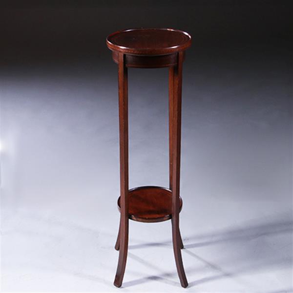 Grote foto hollandse lampetafel in strak mahonie ca. 1900 met ingelegde biesjes no.222120 antiek en kunst stoelen en banken