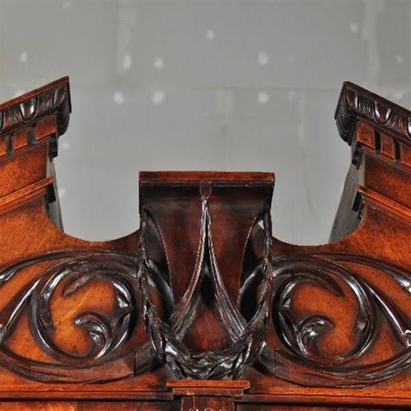 Grote foto antieke kast strak hollands kabinet met fronton overgangsperiode ca. 1800 no.412033 antiek en kunst stoelen en banken