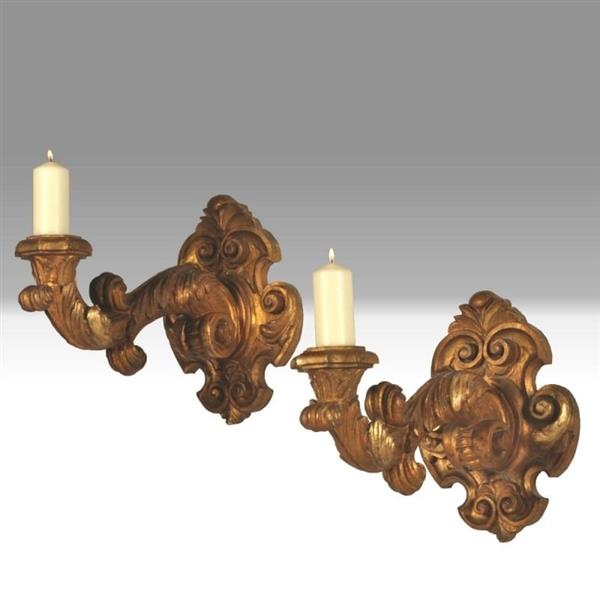 Grote foto stel van 2 zeer grote wandkandelaren wand appliques ca. 1860 in verguld hout no.249982 antiek en kunst overige in antiek gebruiksvoorwerpen