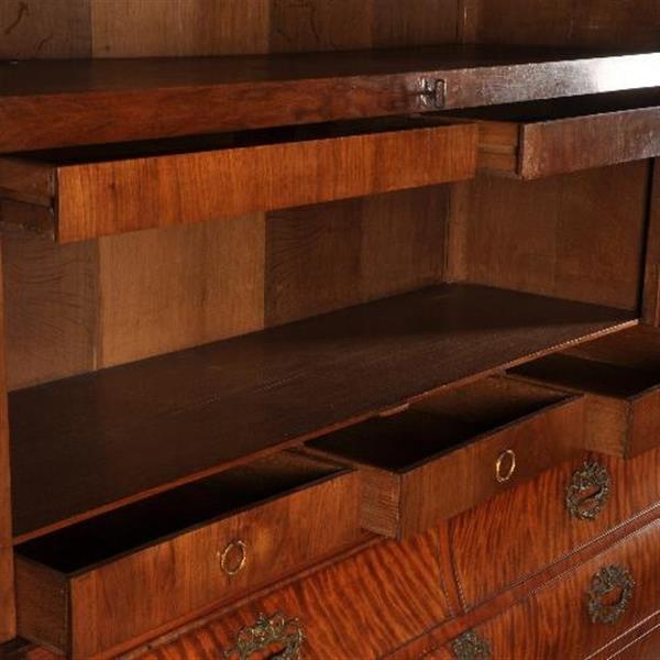 Grote foto antieke kast satijnhouten hollands kabinet ca. 1775 no.511854 antiek en kunst stoelen en banken