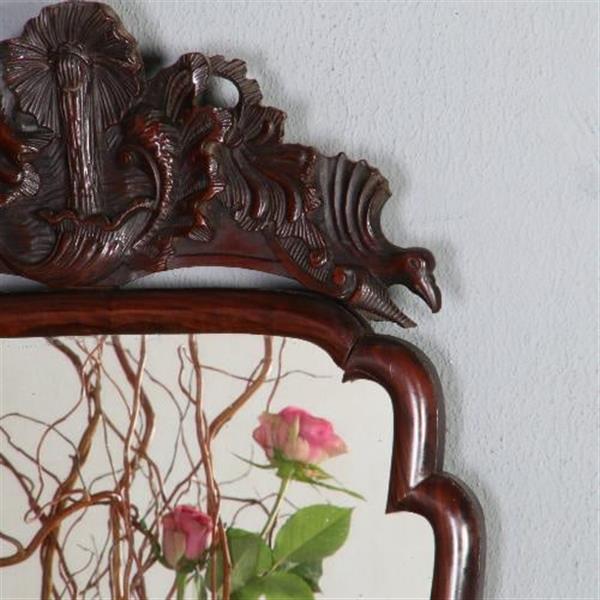 Grote foto antieke spiegels kleine soester spiegel in notenhout met bijpassend kroontje ca. 1800 no.520605 antiek en kunst spiegels