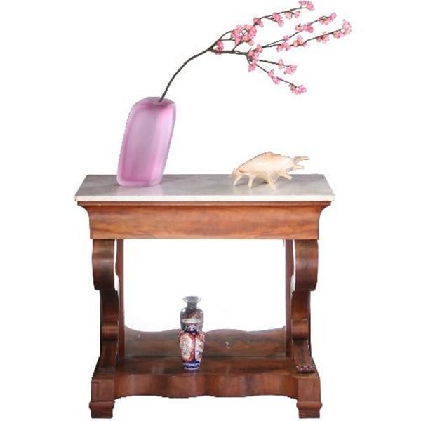 Grote foto antieke bijzettafels hollandse wandtafel of trumeau met 2 zij lade ca. 1840 no.602121 antiek en kunst stoelen en banken