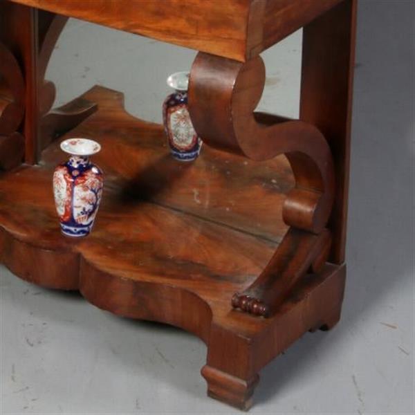 Grote foto antieke bijzettafels hollandse wandtafel of trumeau met 2 zij lade ca. 1840 no.602121 antiek en kunst stoelen en banken