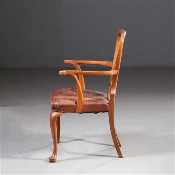 Grote foto antieke stoelen stel van 8 eetkamerstoelen 2 met armleuningen ca. 1920 prijs incl bekleding naar antiek en kunst stoelen en banken