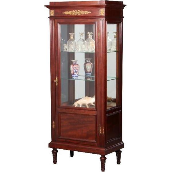 Grote foto antieke kast hollandse mahonie empire stijl vitrine ca. 1880 met brons beslag no.662716 antiek en kunst stoelen en banken