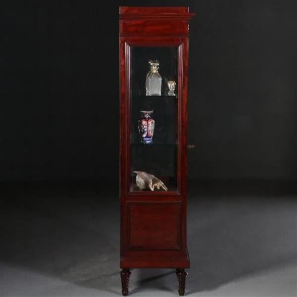 Grote foto antieke kast hollandse mahonie empire stijl vitrine ca. 1880 met brons beslag no.662716 antiek en kunst stoelen en banken