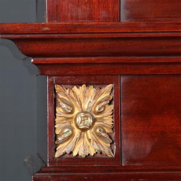 Grote foto antieke kast hollandse mahonie empire stijl vitrine ca. 1880 met brons beslag no.662716 antiek en kunst stoelen en banken