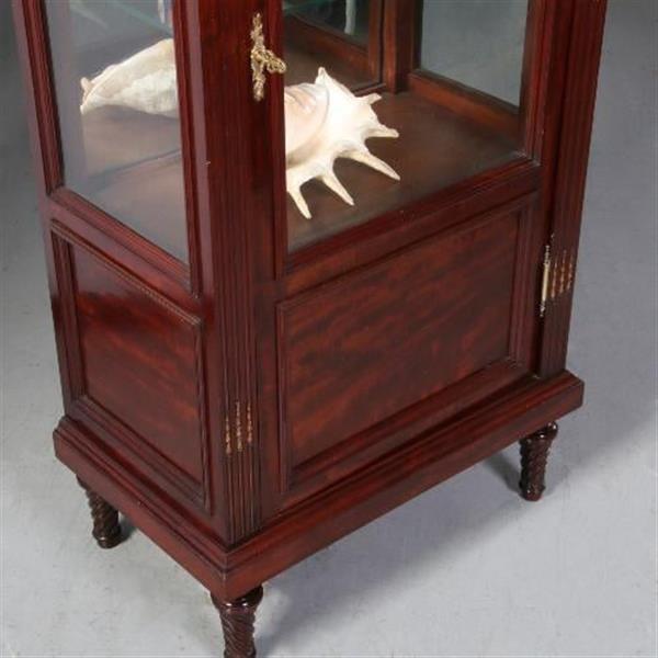 Grote foto antieke kast hollandse mahonie empire stijl vitrine ca. 1880 met brons beslag no.662716 antiek en kunst stoelen en banken