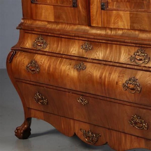Grote foto antieke kast reusachtig hollands louis seize kabinet ca.1770 in blond bloemmahonie no.670421 antiek en kunst stoelen en banken