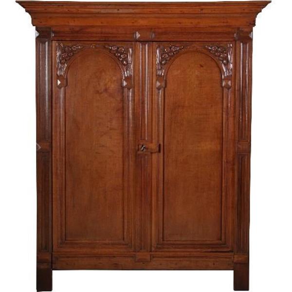 Grote foto antieke kast tweedeurs poortkast ca. 1670 hollands of utrechts de zijpanelen ook met poorten. no. antiek en kunst stoelen en banken