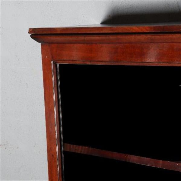 Grote foto wandkastje vitrine met n deur en verstelbare planken ca. 1860 mahonie no.671935 antiek en kunst stoelen en banken