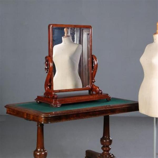Grote foto antieke victoriaanse kapspiegel kleine passpiegel ca. 1875 in mahoniehout no. 702544 hoogte 0 8 antiek en kunst spiegels