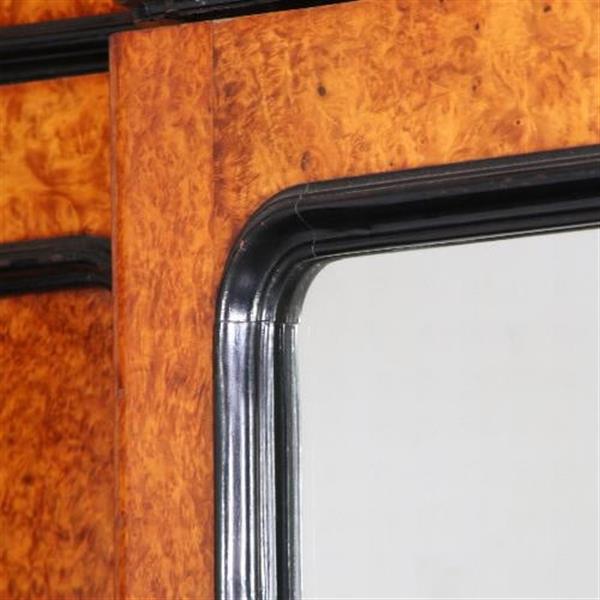 Grote foto antieke kast horrix willem iii kast ca. 1870 in blond thuya wortel met zwart gepolitoerd lijstwerk antiek en kunst stoelen en banken