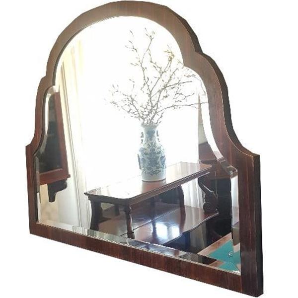 Grote foto antieke spiegel grote art deco palissander wandspiegel ca. 1925 frankrijk 111 x 85 cm no.481879 antiek en kunst spiegels