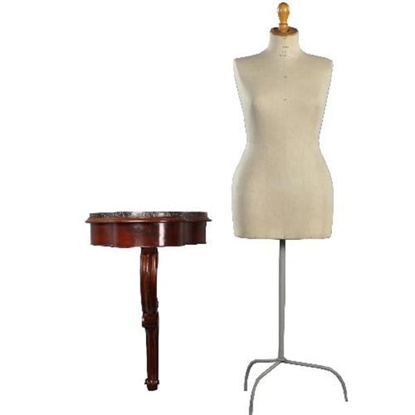 Grote foto antiek wandconsole wandtafel in mahonie ca. 1850 met marmer no.470444 antiek en kunst stoelen en banken