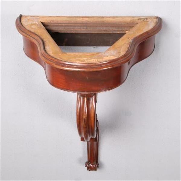 Grote foto antiek wandconsole wandtafel in mahonie ca. 1850 met marmer no.470444 antiek en kunst stoelen en banken