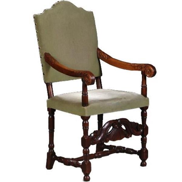 Grote foto armstoel ca. 1700 hollands in eikenhout incl stoffering naar wens no.752831 antiek en kunst stoelen en banken