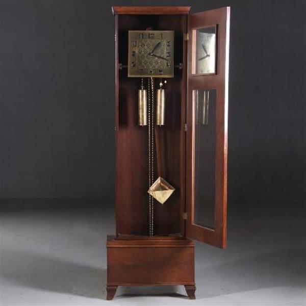 Grote foto antiek varia staand horloge art deco ca. 1910 vierkante wijzerplaat en slinger met garantie no.6 antiek en kunst overige in antiek gebruiksvoorwerpen