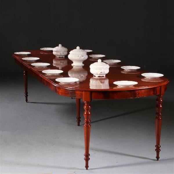 Grote foto antieke tafel franse louis philipe coulissetafel ca. 1845 ca. 12 personen no.692454 antiek en kunst stoelen en banken
