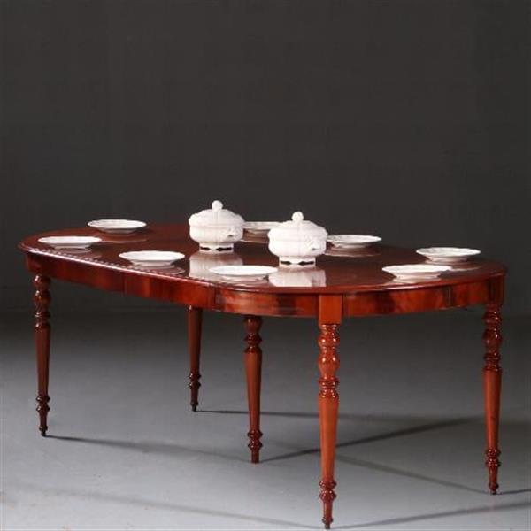 Grote foto antieke tafel franse louis philipe coulissetafel ca. 1845 ca. 12 personen no.692454 antiek en kunst stoelen en banken
