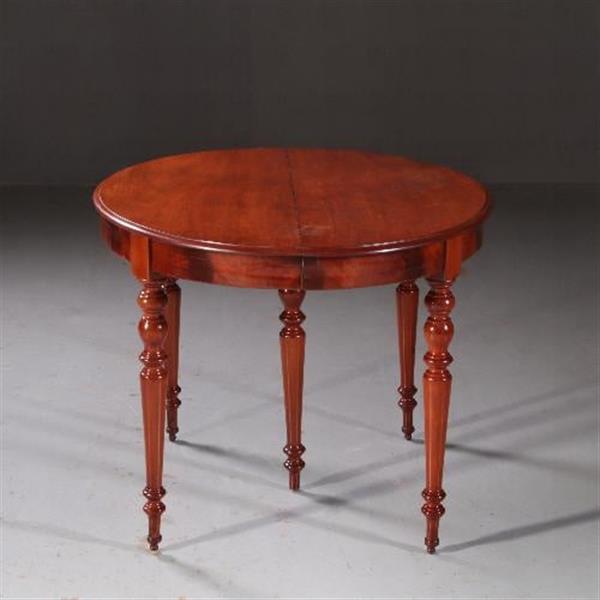 Grote foto antieke tafel franse louis philipe coulissetafel ca. 1845 ca. 12 personen no.692454 antiek en kunst stoelen en banken