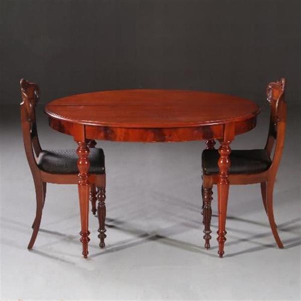 Grote foto antieke tafel franse louis philipe coulissetafel ca. 1845 ca. 12 personen no.692454 antiek en kunst stoelen en banken