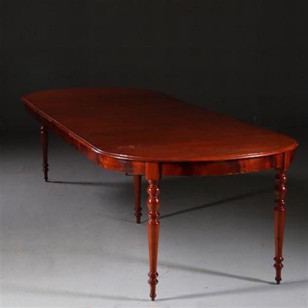 Grote foto antieke tafel franse louis philipe coulissetafel ca. 1845 ca. 12 personen no.692454 antiek en kunst stoelen en banken