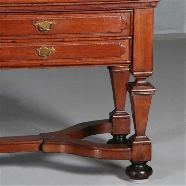 Grote foto antieke kast hollands kruisvoet kabinet ca. 1735 met 7 laden in fraaie geboende kleur no.782760 antiek en kunst stoelen en banken