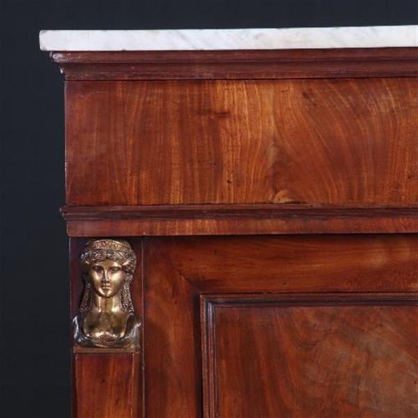 Grote foto antieke kast franse empire chiffonni re met 4 deuren 2 frontaal en twee aan de zijkanten no.7 antiek en kunst stoelen en banken