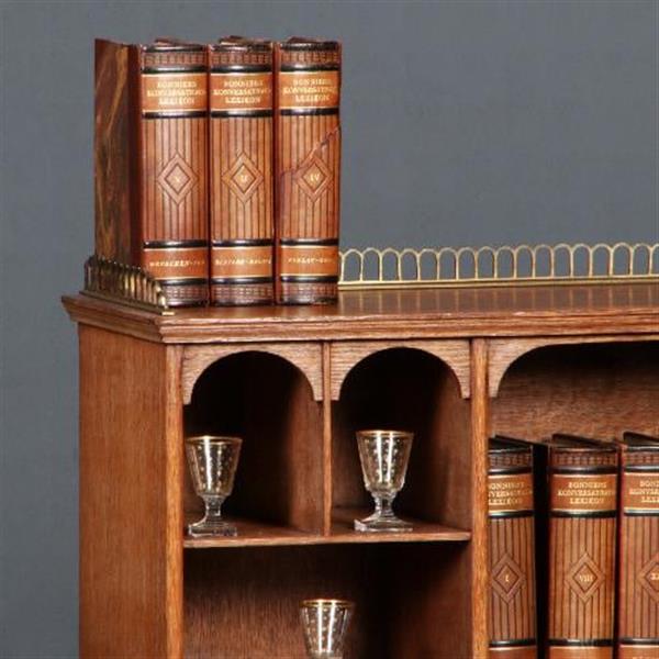 Grote foto antieke bureaus art crafts bureau ca. 1890 met opzet deel en open vakken no.782770 antiek en kunst overige in antiek gebruiksvoorwerpen