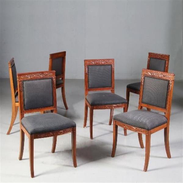Grote foto antieke stoelen stel van 6 louis philipe stoelen ca. 1835 mahonie incl stoffering naar wens no. antiek en kunst stoelen en banken