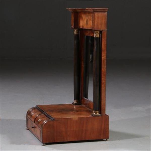 Grote foto antieke spiegels empire kapspiegel ca. 1810 met 3 kleine laden met kantelbare spiegel no.810947 antiek en kunst spiegels