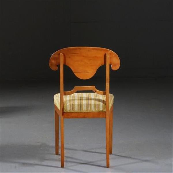 Grote foto antieke stoelen stel van 6 blonde biedermeier stoelen in berkenwortel incl. stof naar keus no.841 antiek en kunst stoelen en banken