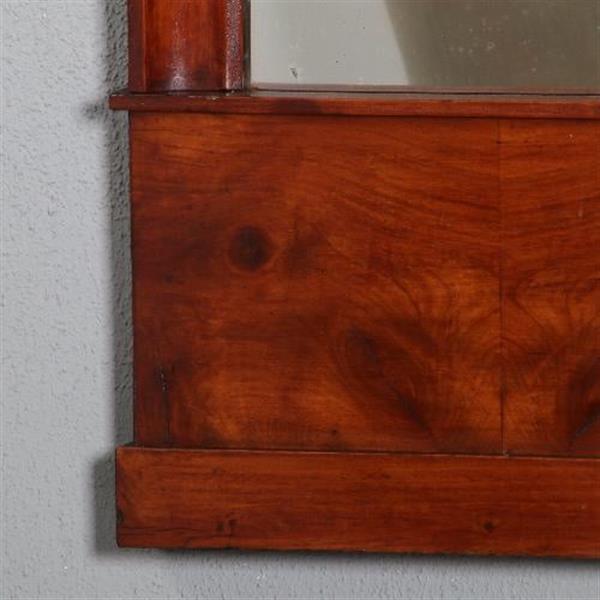 Grote foto antieke spiegel vroeg biedermeier spiegel met dubbele kap en brons beslag 1825 kersenhout no.851 antiek en kunst spiegels