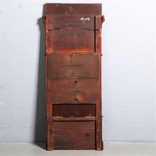 Grote foto antieke spiegel vroeg biedermeier spiegel met dubbele kap en brons beslag 1825 kersenhout no.851 antiek en kunst spiegels