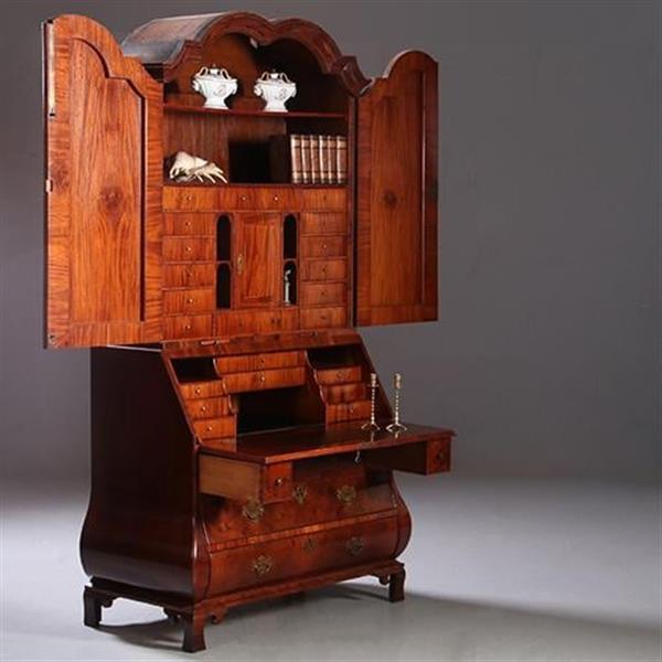 Grote foto antieke kasten haags topbureau of schrijfkabinet ca 1765 mahonie 10 geheime laadjes no.841285 antiek en kunst overige in antiek gebruiksvoorwerpen