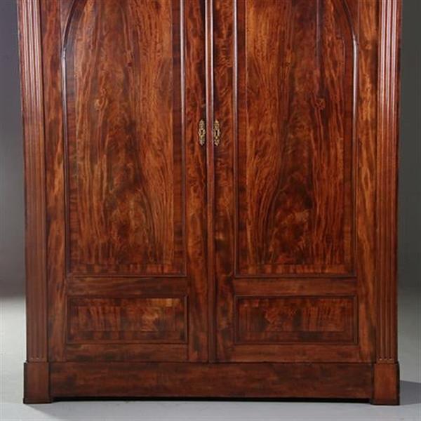 Grote foto antieke kasten bloemmahonie 2 deurskast neoclassicistisch ca 1800 no.840167 antiek en kunst stoelen en banken