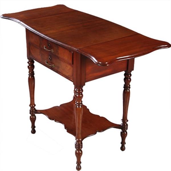 Grote foto antieke bijzettafels hollandse willem iii wandtafel flappentafel in mahonie no.871125 antiek en kunst stoelen en banken