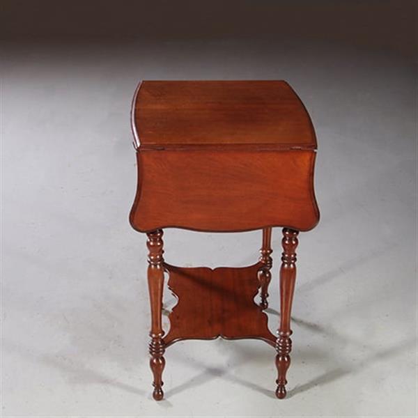 Grote foto antieke bijzettafels hollandse willem iii wandtafel flappentafel in mahonie no.871125 antiek en kunst stoelen en banken