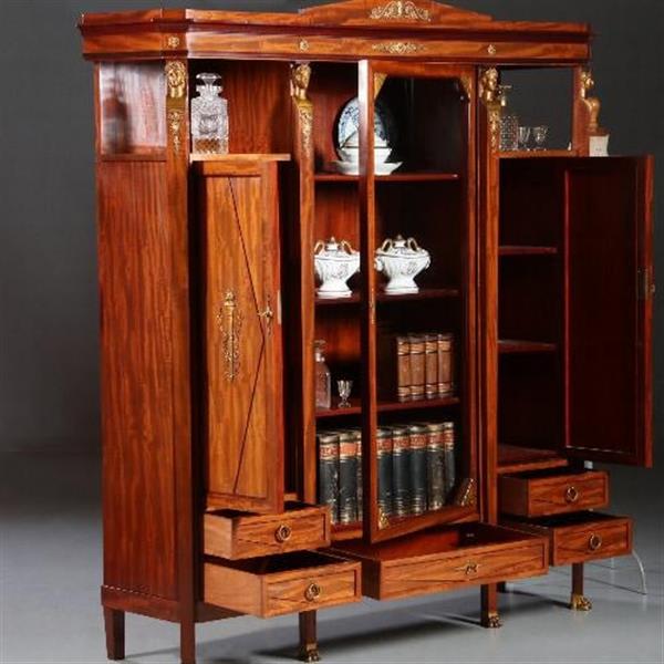Grote foto antieke kasten jansen en zn amsterdam bibliotheekkast salonkast no.881620 antiek en kunst stoelen en banken