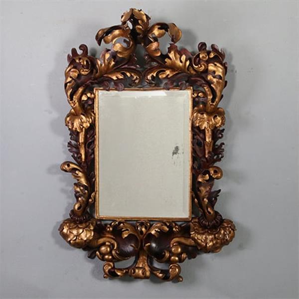 Grote foto grote formaat italiaans barok spiegel hout geneden lijst verguld en gebruineerd ca 1700 no.882440 antiek en kunst spiegels