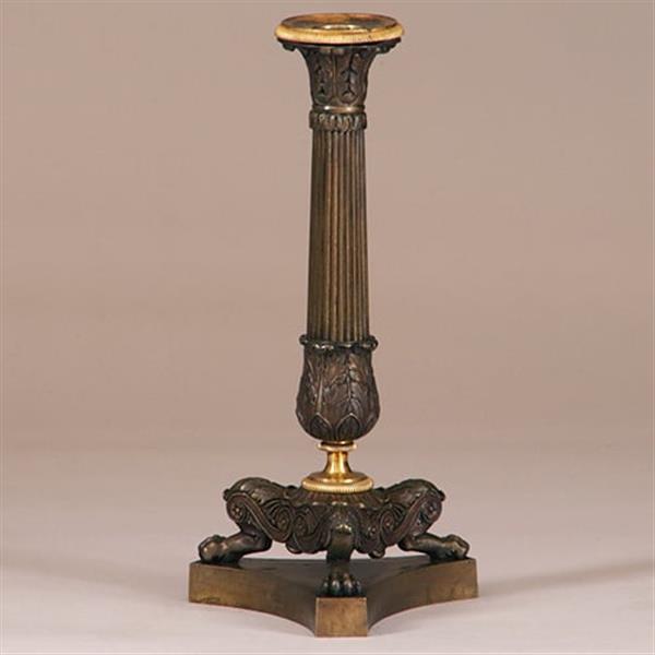 Grote foto antieke kandelaren stel van 2 bronzen deels vergulde kandelaren empire ca 1810 no.900810.g antiek en kunst overige in antiek gebruiksvoorwerpen