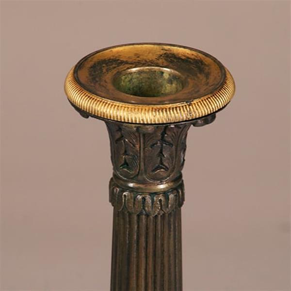 Grote foto antieke kandelaren stel van 2 bronzen deels vergulde kandelaren empire ca 1810 no.900810.g antiek en kunst overige in antiek gebruiksvoorwerpen