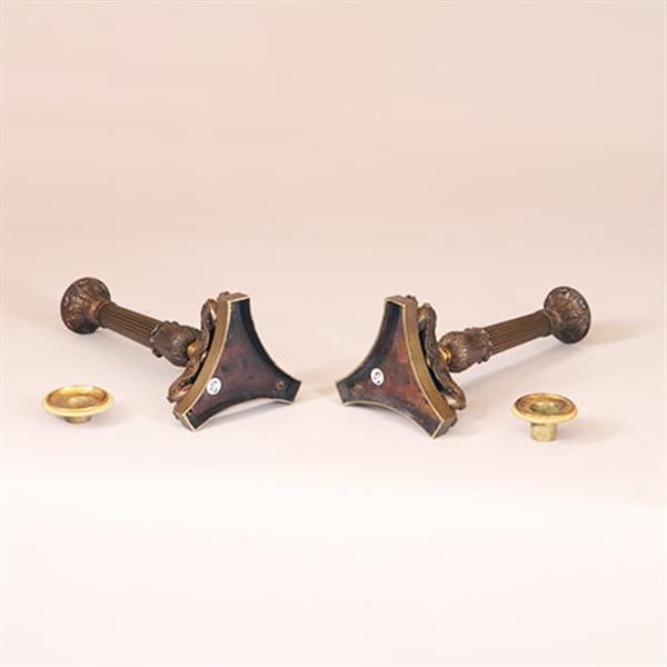 Grote foto antieke kandelaren stel van 2 bronzen deels vergulde kandelaren empire ca 1810 no.900810.g antiek en kunst overige in antiek gebruiksvoorwerpen