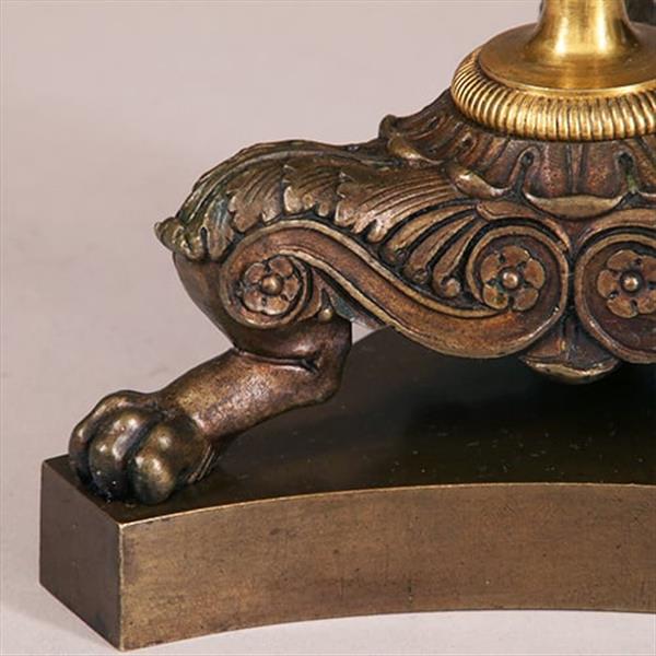 Grote foto antieke kandelaren stel van 2 bronzen deels vergulde kandelaren empire ca 1810 no.900810.g antiek en kunst overige in antiek gebruiksvoorwerpen