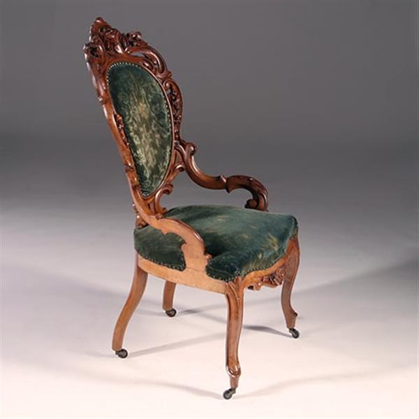 Grote foto antieke armstoelen hoge willem iii zetel geschikt voor bureau ca 1870 incl. stoffering naar wens antiek en kunst stoelen en banken
